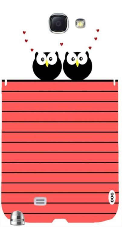 Love Owl Birds " For Samsung -Note-3 Case Cover
