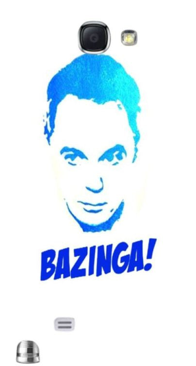Bazinga Sheldon Cooper Face " For Samsung -Note-3 Case Cover