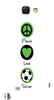 Peace Love Soccer " For Samsung -Note-3 Case Cover