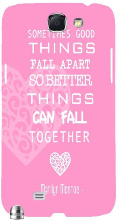 Things Fall Together Pink " For Samsung -Note-3 Case Cover