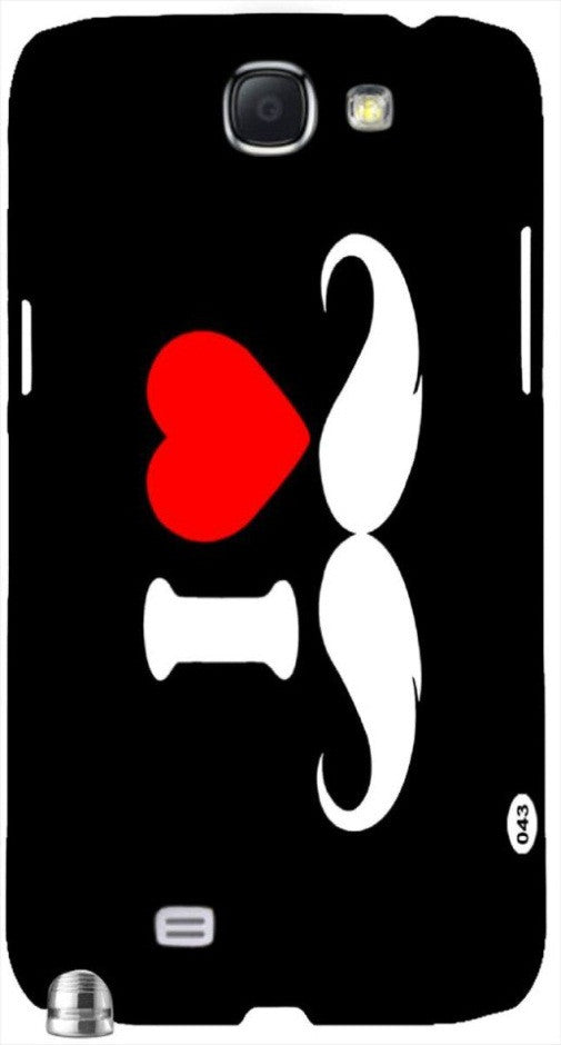 I Love Mustache " For Samsung -Note-3 Case Cover