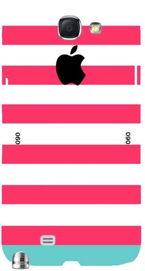 Pink Stripe Apple Logo " For Samsung -Note-3 Case Cover