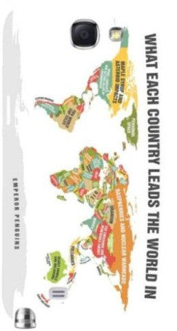 Funny World Country Details " For Samsung -Note-3 Case Cover