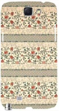 Floral Pattern Red and Cream" For Samsung -Note-3 Case Cover