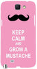 Keep Calm and Grow a Mustache " For Samsung -Note-3 Case Cover
