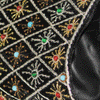 Royal Black Embroidery Clutch