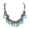 Blue And Silver Cluster Necklace