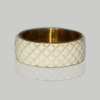 Off White Resin and Brass Bangle
