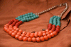 Orange And Sky Blue Necklace