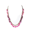 Pink And Muave Colored Drop Beads Necklace