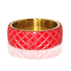 Red Resin and Brass Bangle