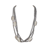 Shades Of Gray  Bone Bead Necklace