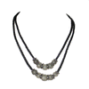 Shades Of Gray  Glass Bead Necklace