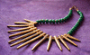 Wooden Green Colored Beads Necklace