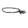 Black Half Rounded Bead Necklace