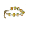 Ceramic Square Yellow Bead Bracelet