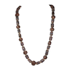 Glass Brown Rounded Painted Beads Necklace
