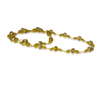 Yellow Glass Painted Bead Necklace